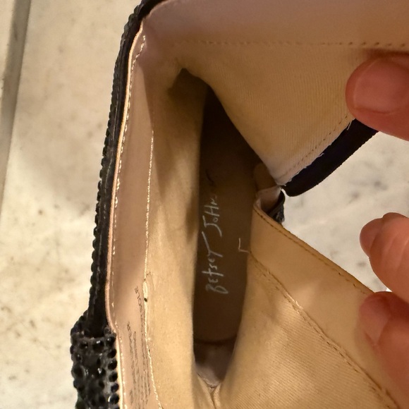 Betsy Johnson Black Rhinestone Ankle Boots - Picture 6 of 6